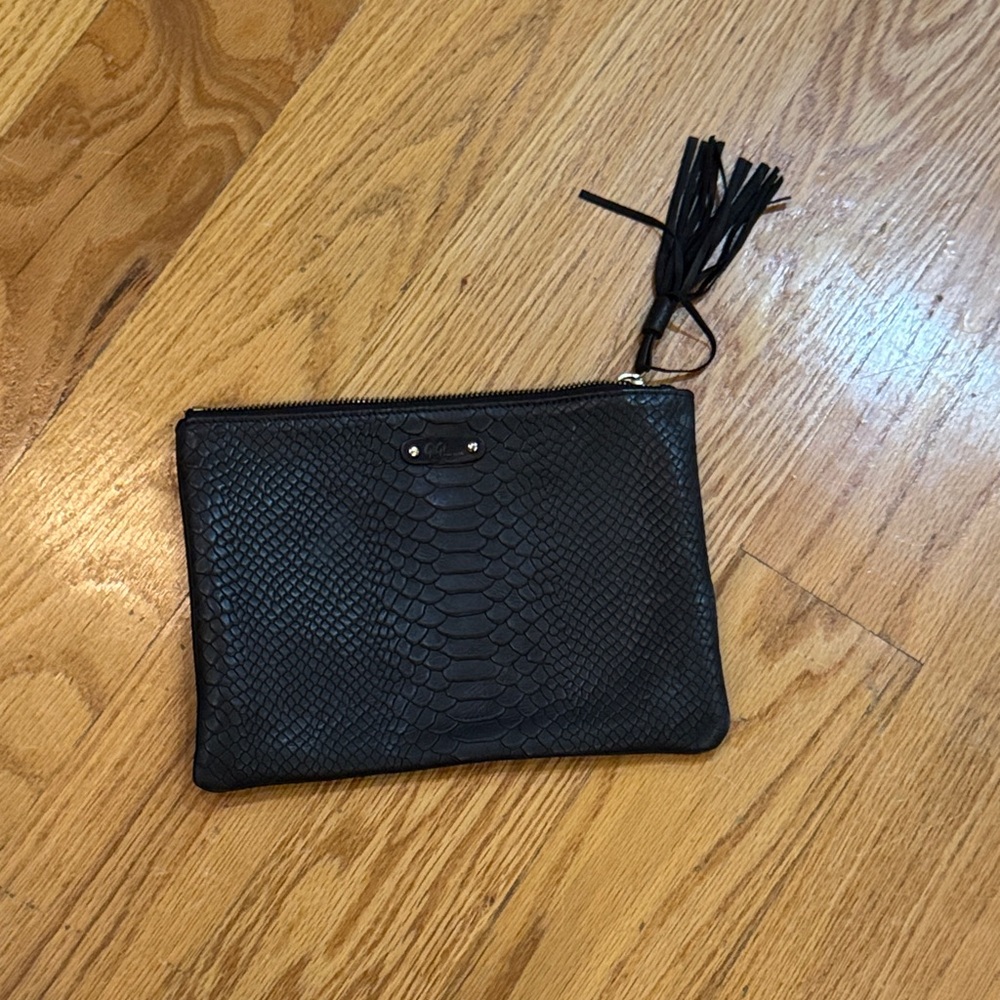 GiGi New York Black Textured Clutch